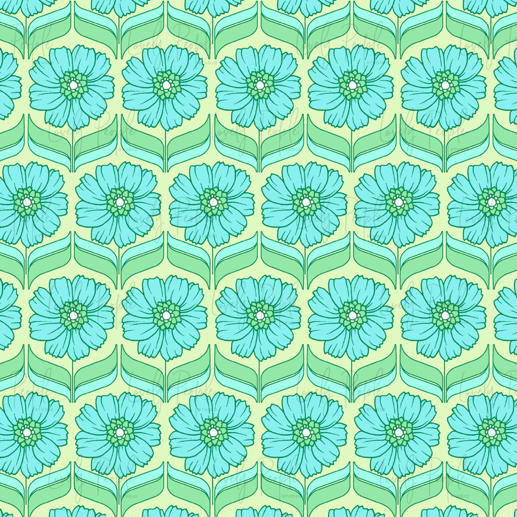 Retro Flower- Border Only