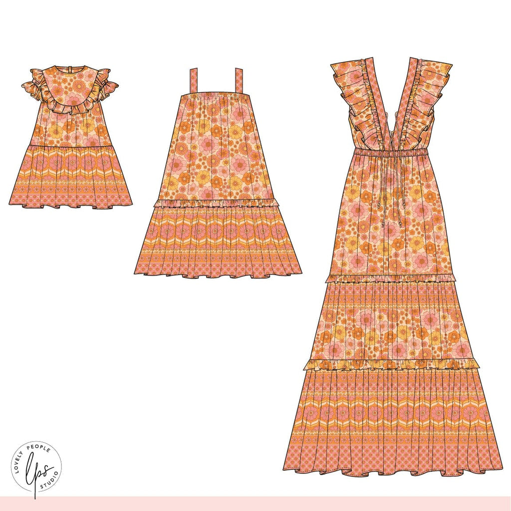 Retro Flower Border