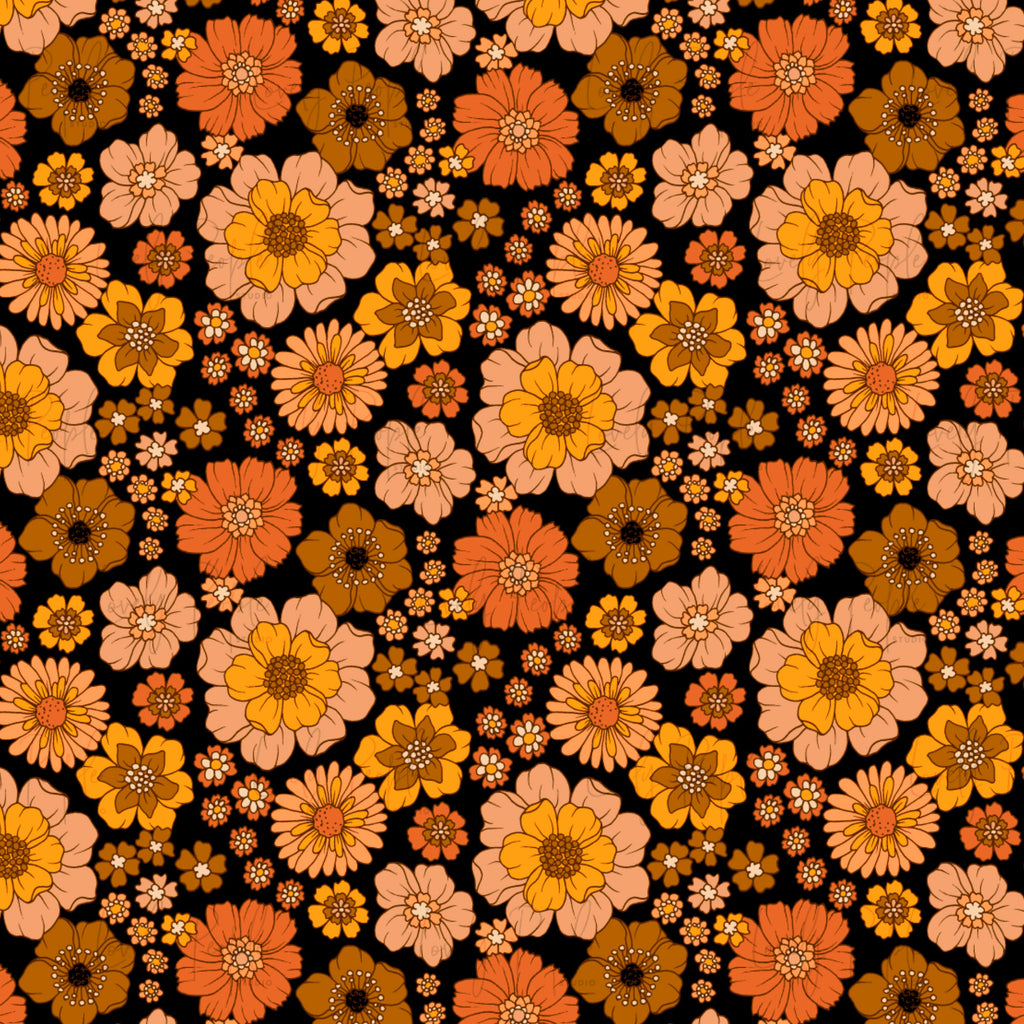 Retro Flower- No Border