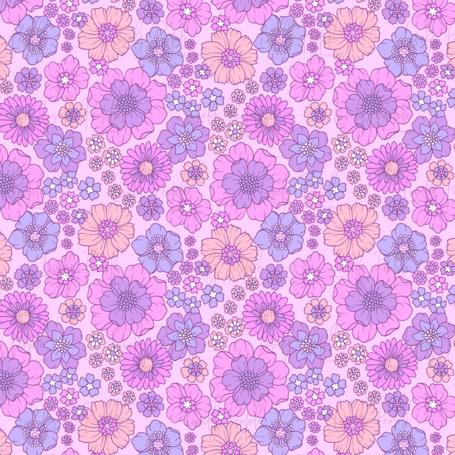 Retro Flower- No Border