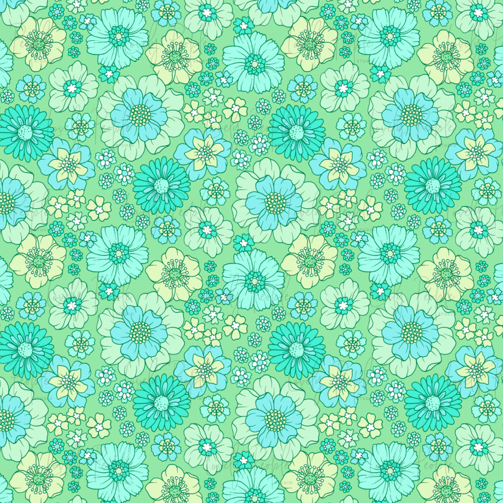 Retro Flower- No Border