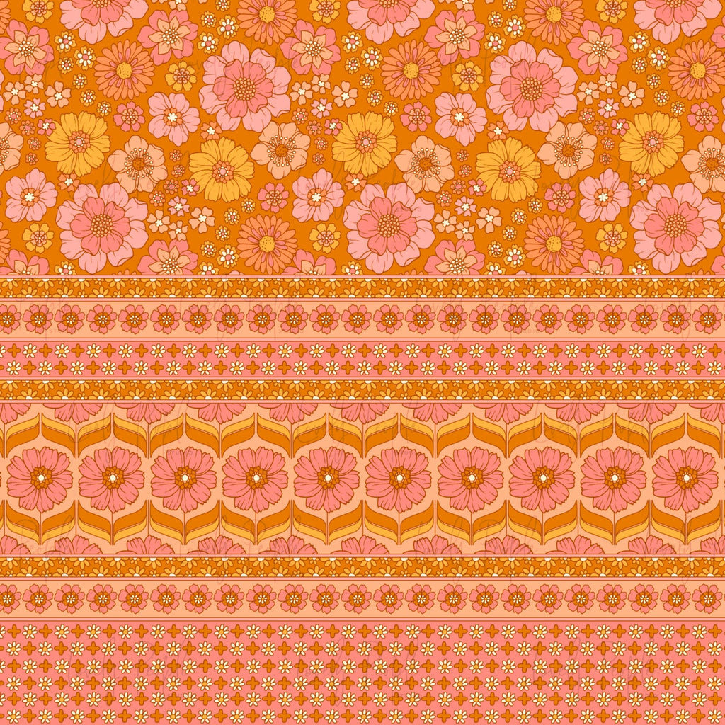 Retro Flower Border