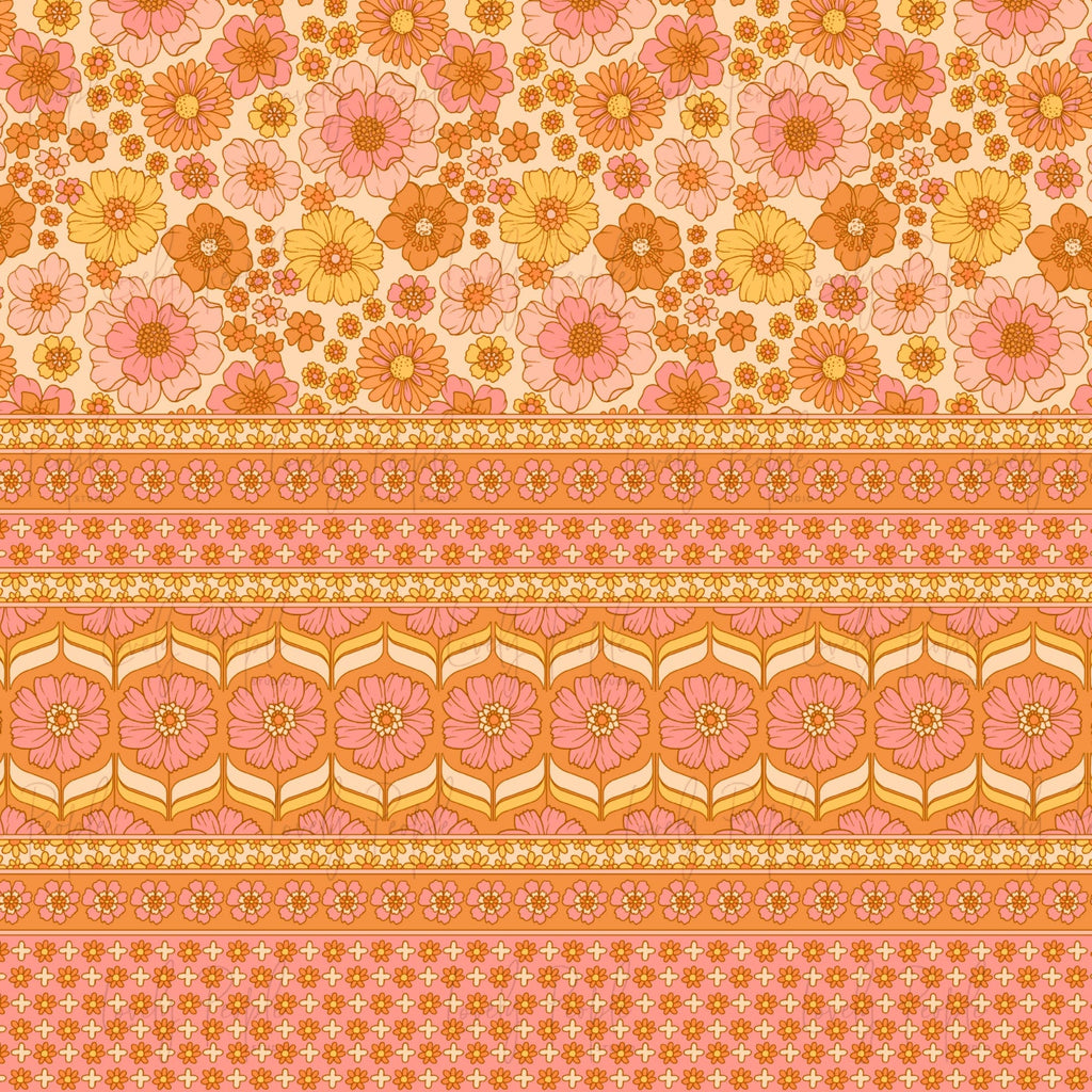 Retro Flower Border