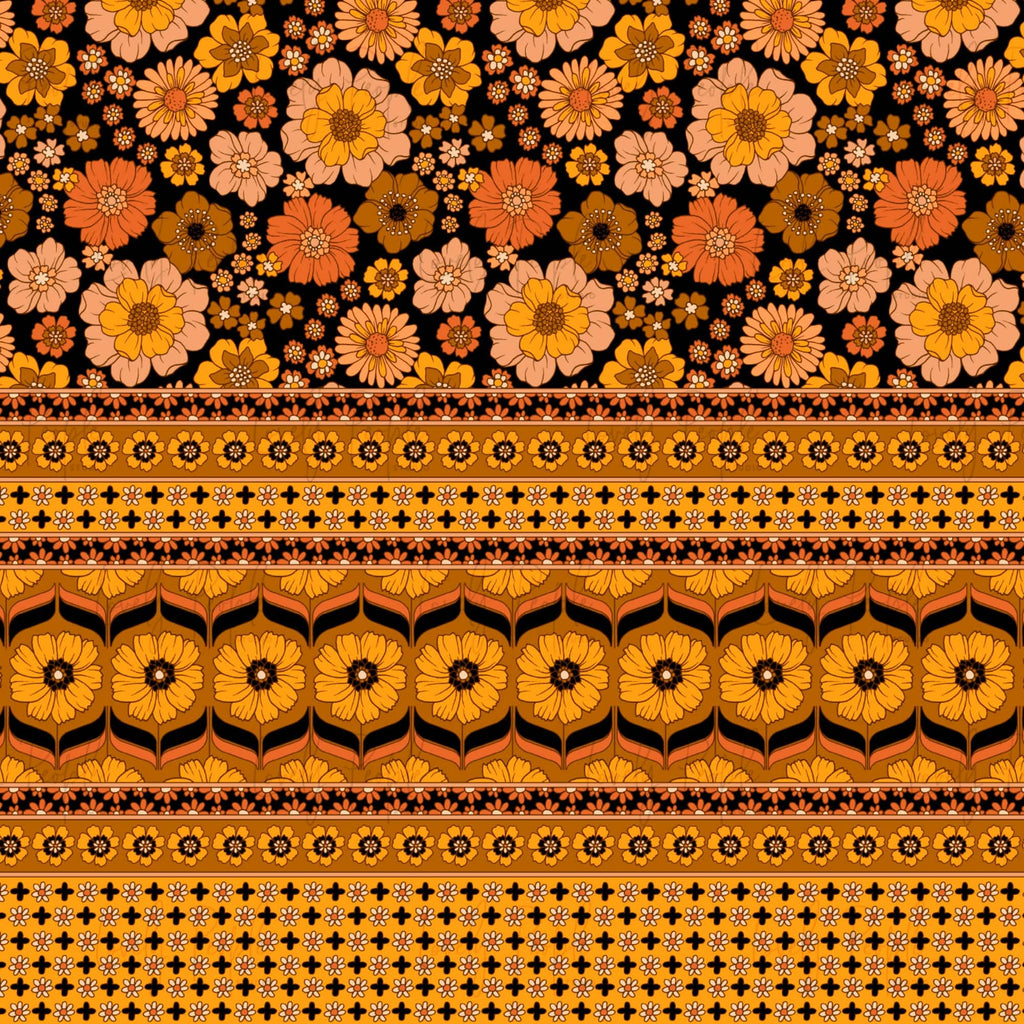 Retro Flower Border
