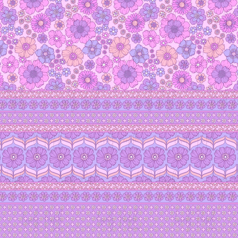 Retro Flower Border
