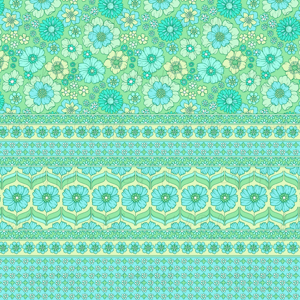 Retro Flower Border