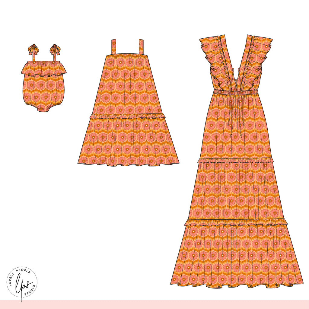 Retro Flower- Border Only