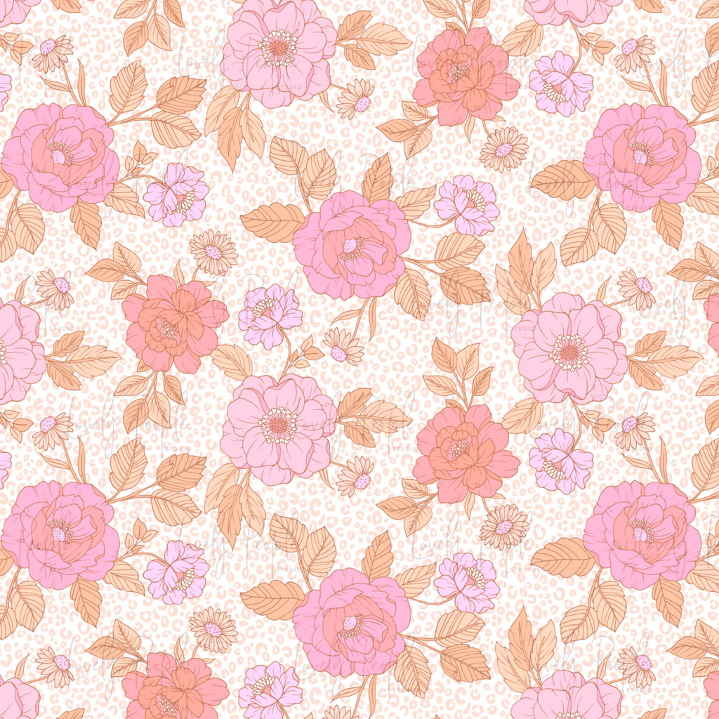 Floral Leopard