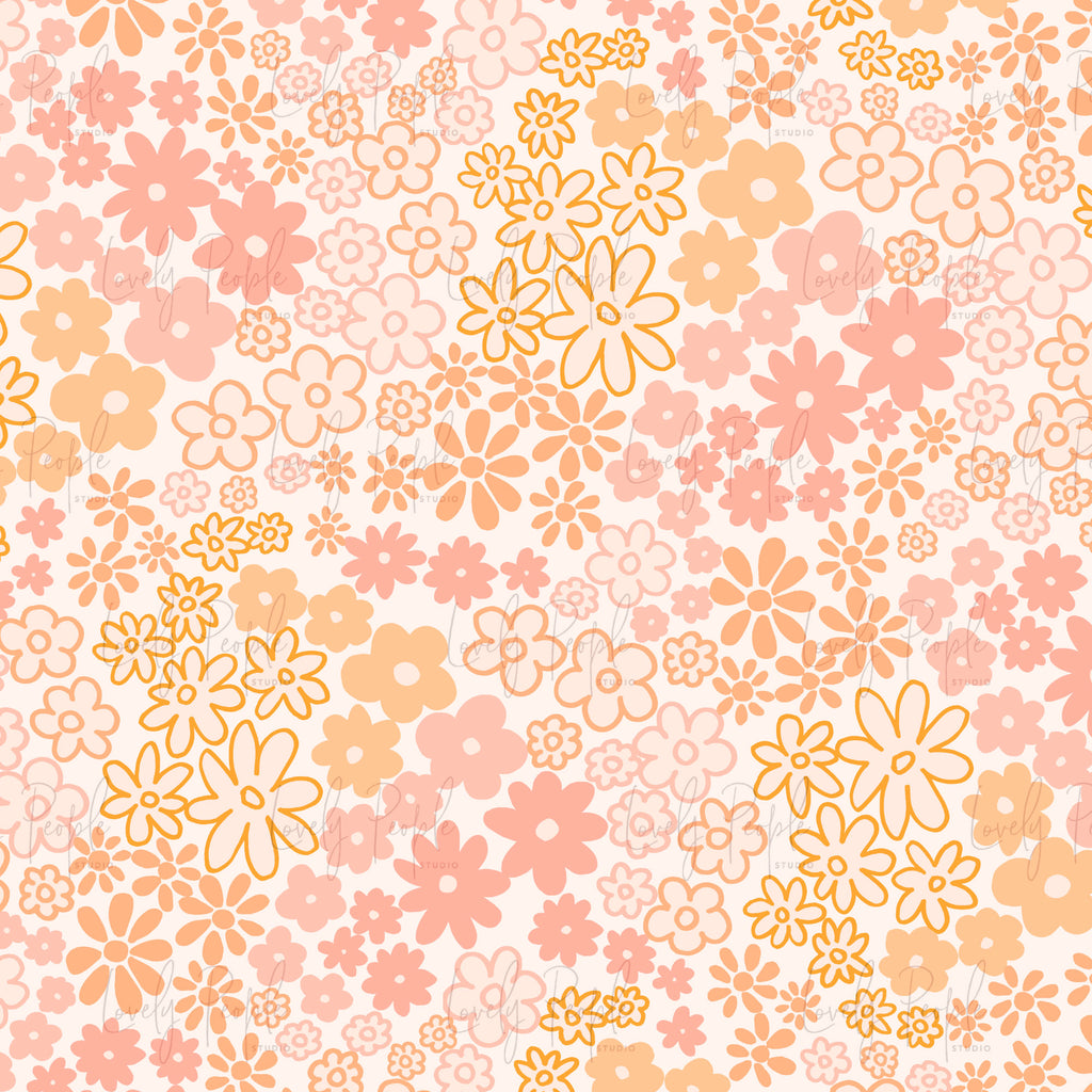 Retro Daisies Floral