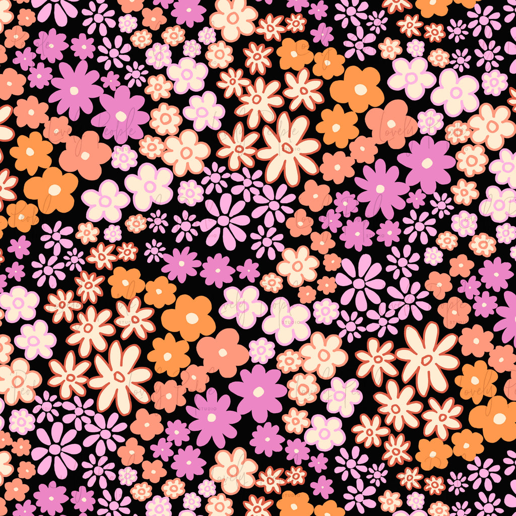Retro Daisies Floral