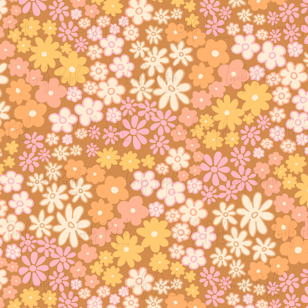 Retro Daisies Floral