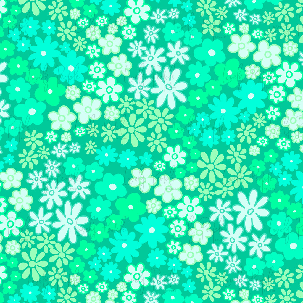 Retro Daisies Floral