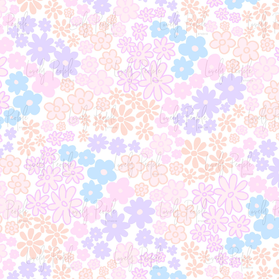 Retro Daisies Floral