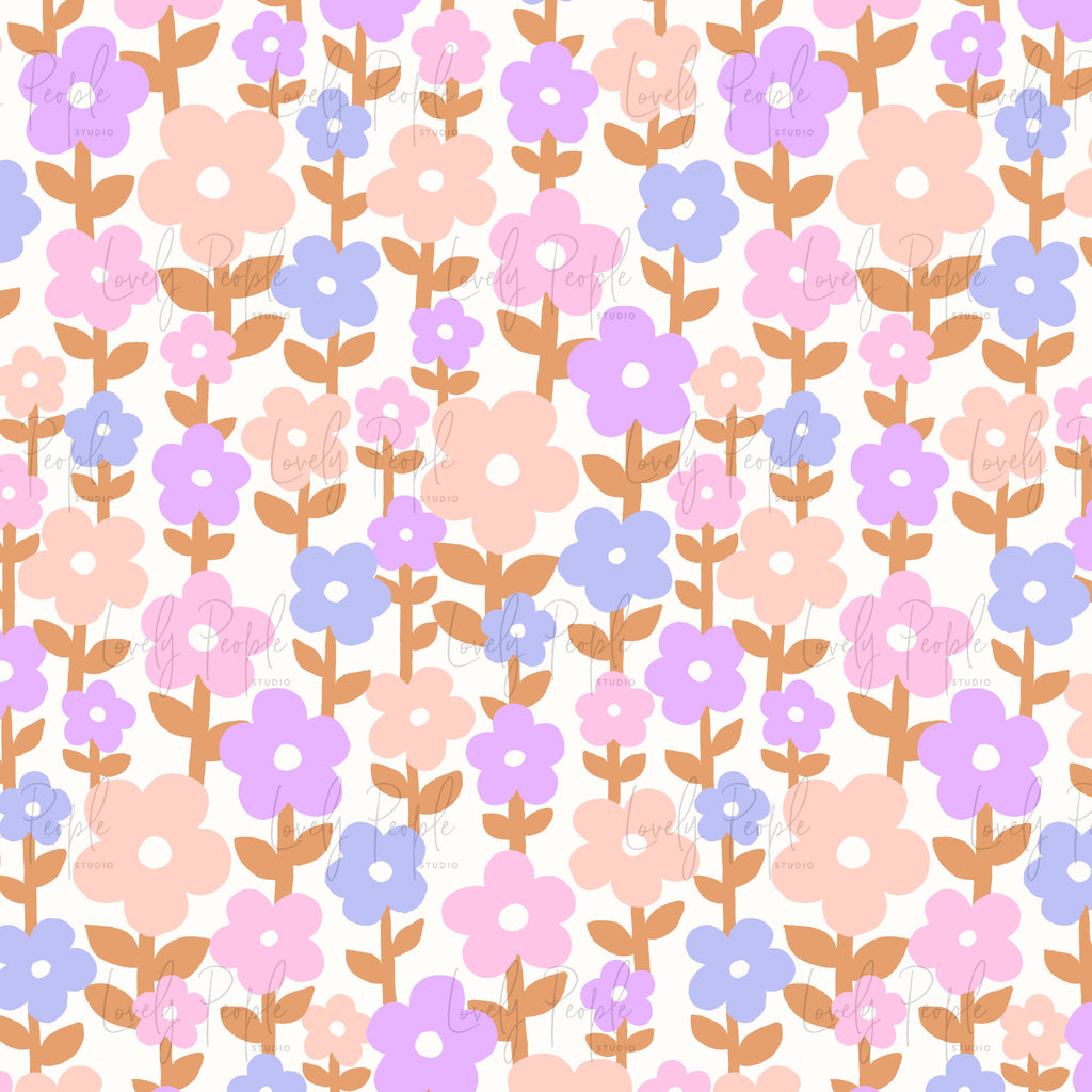 Retro Daisy Fields
