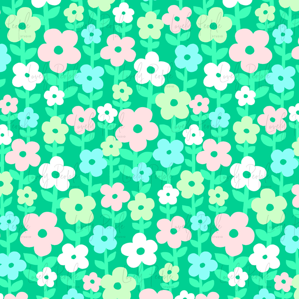 Retro Daisy Fields