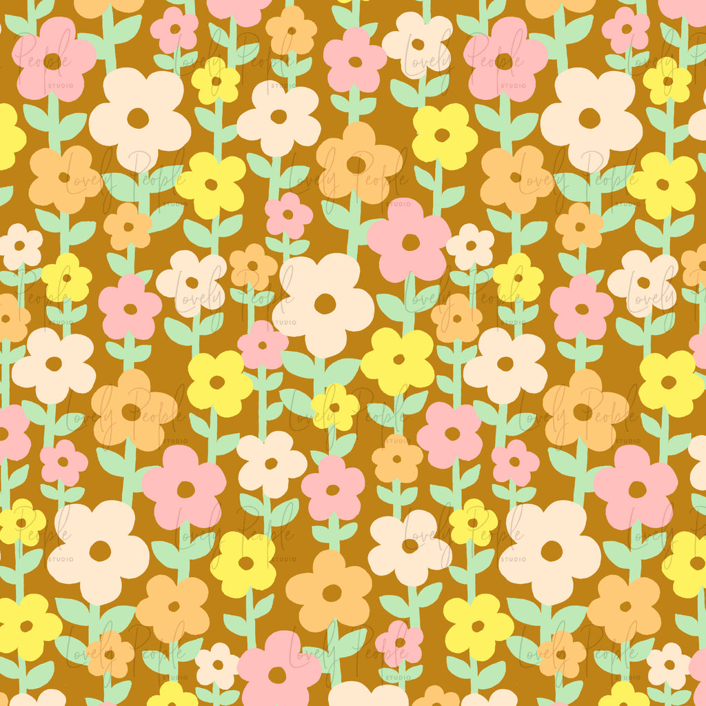 Retro Daisy Fields
