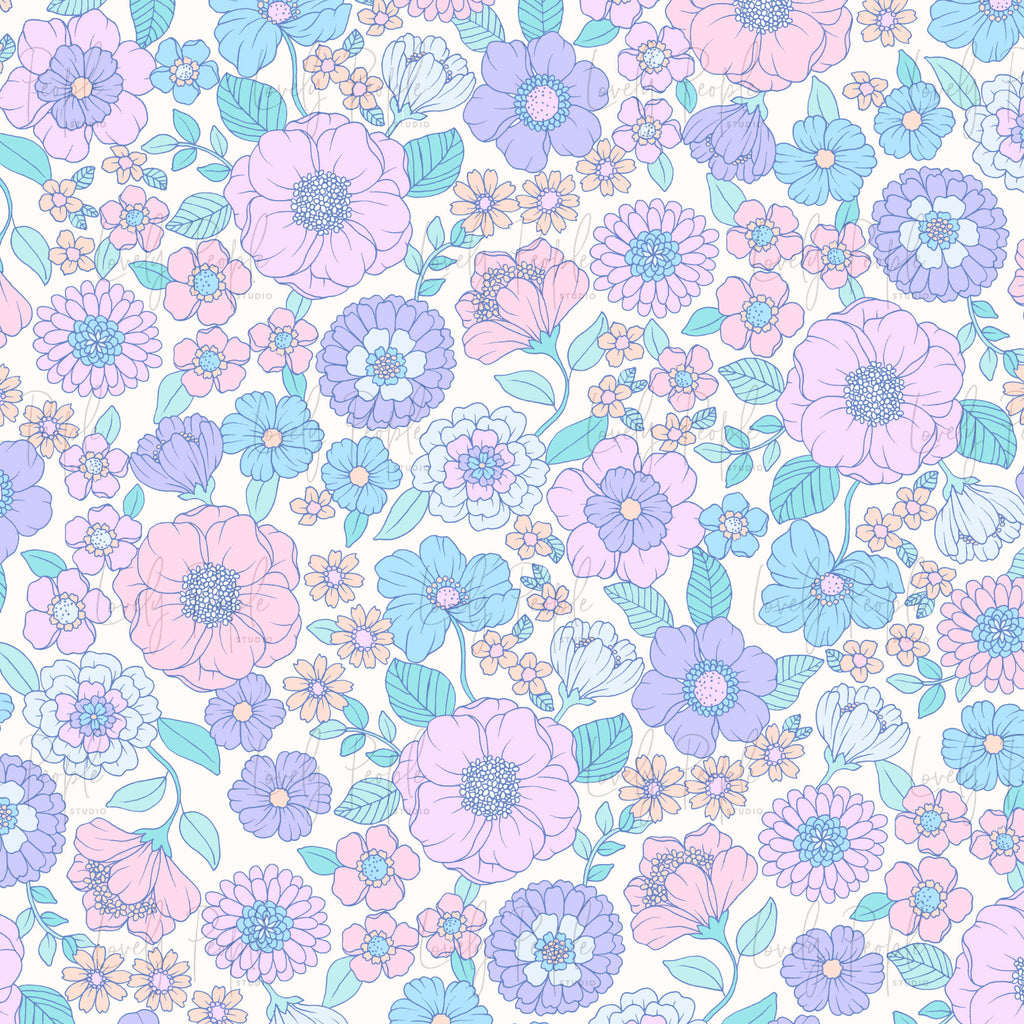 Retro 70's Poppy Floral