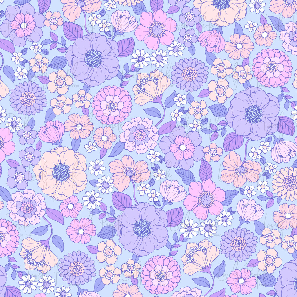 Retro 70's Poppy Floral