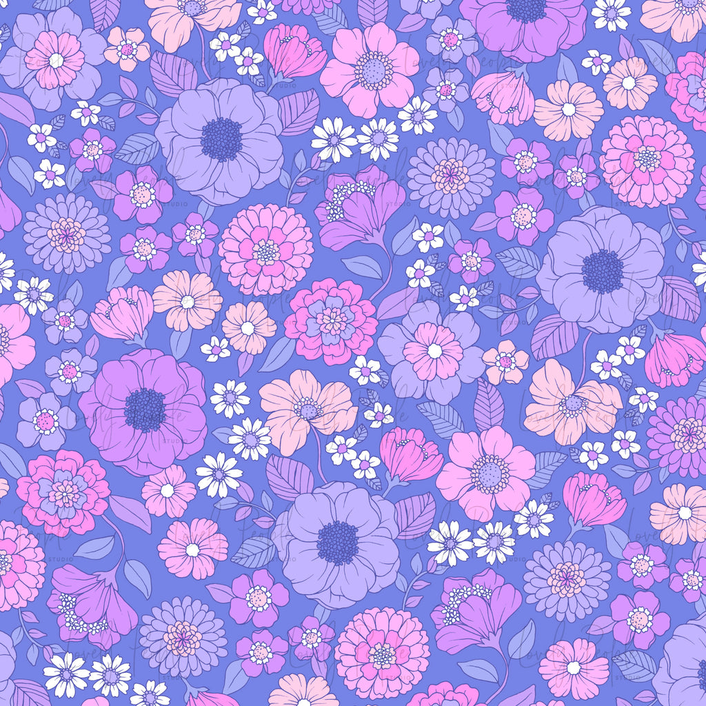 Retro 70's Poppy Floral