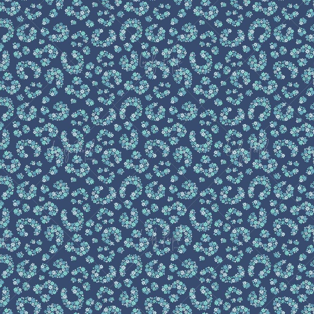 Animal pattern design for clothing in navy